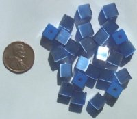25 8mm Light Sapphire Fiber Optic Cubes